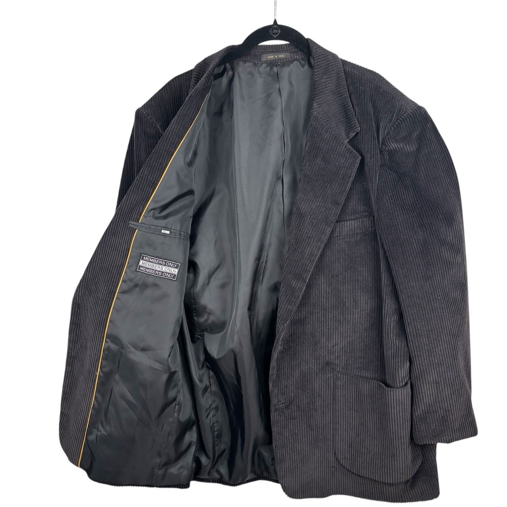 Vtg Members Only Mens Corduroy Blazer 42L Sport Coat‎ Jacket Brown Grandpa Core